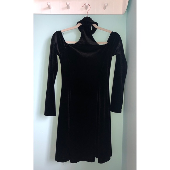 Aqua Velour Choker Dress ⭐️ - Picture 3 of 3